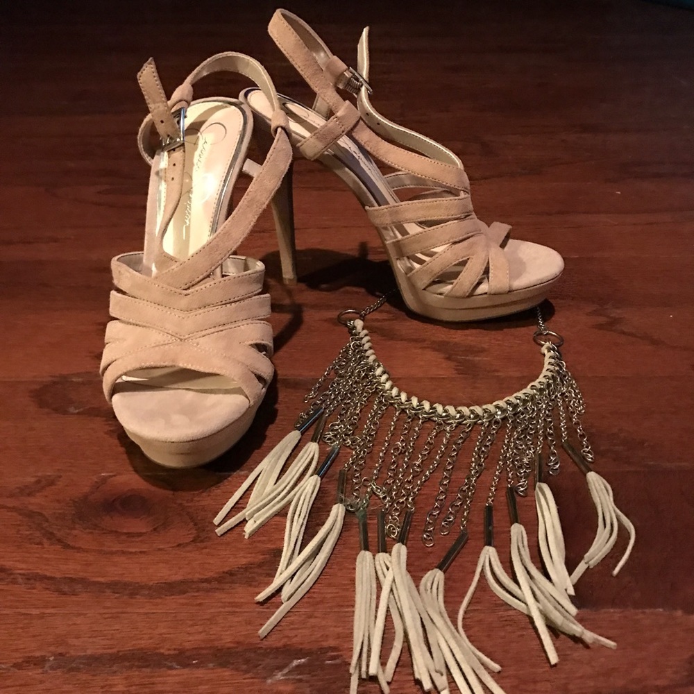 jessica simpson nude "peace" heels
