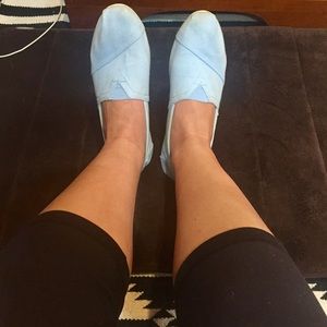 TOMS original Baby Blue Slip-On Shoes