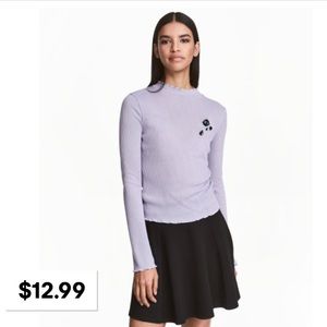 H&M Purple Ribbed Sweater