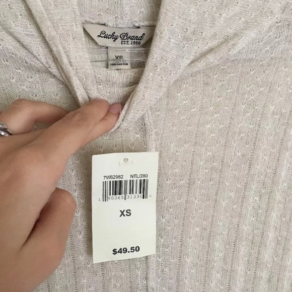 Lucky Brand Lightweight Long Sleeve Cream Shirt - Picture 3 of 3