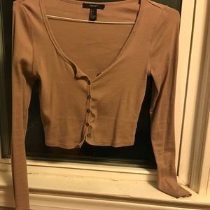 Forever 21 tan crop top