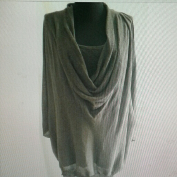 Coldwater Creek Sweaters - Knit sweater 3X green New draping layered look!