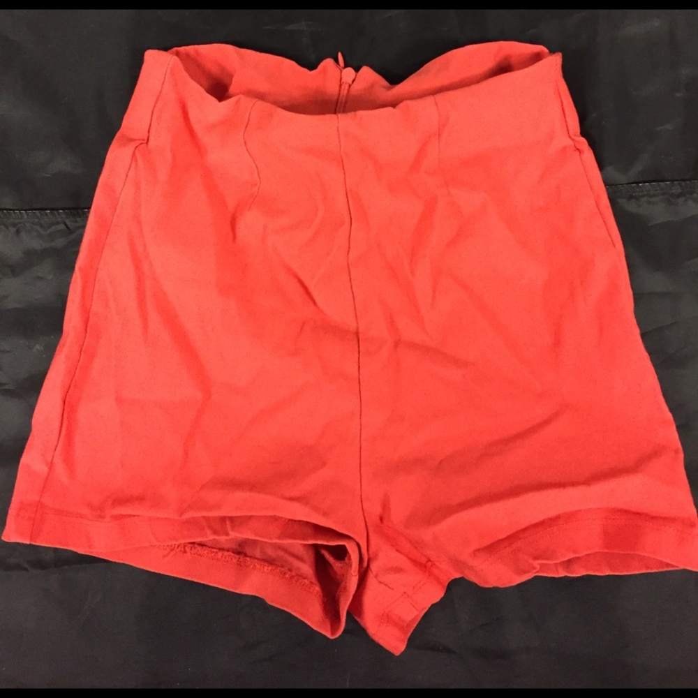 High Waisted Salmon Shorts