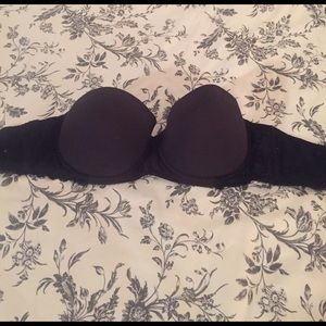 Free people black strapless bra