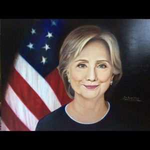 Hillary Clinton Portrait oil painting !