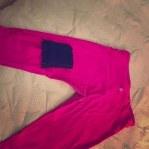 Pink size 4 lululemon reversible leggings
