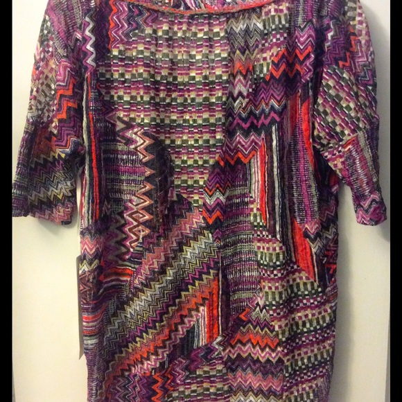 Like Missoni print style knitted oversized blouse - Picture 4 of 4