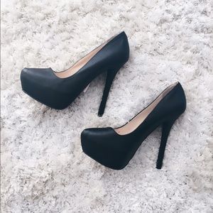 Qupid Black 4 Inch Heels