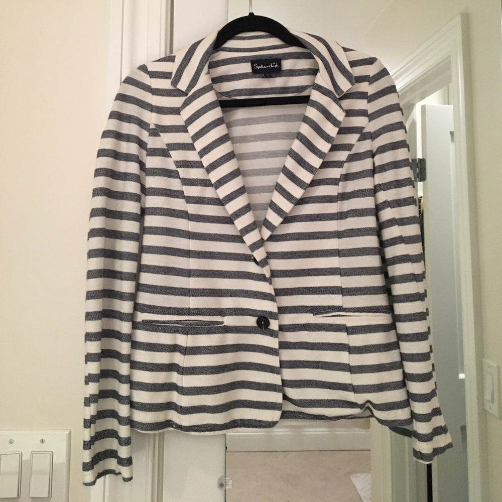 Splendid striped cotton blazer