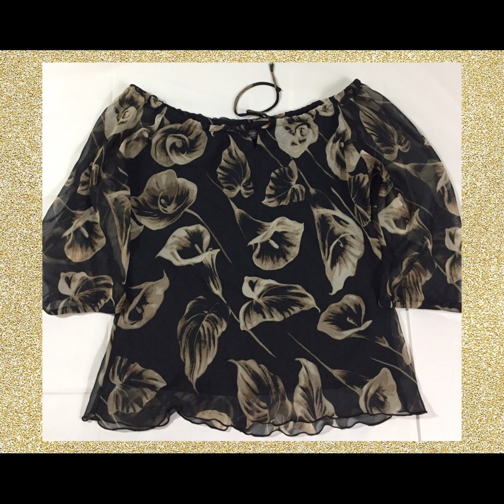 Jonathan Martin sheer blouse size Medium
