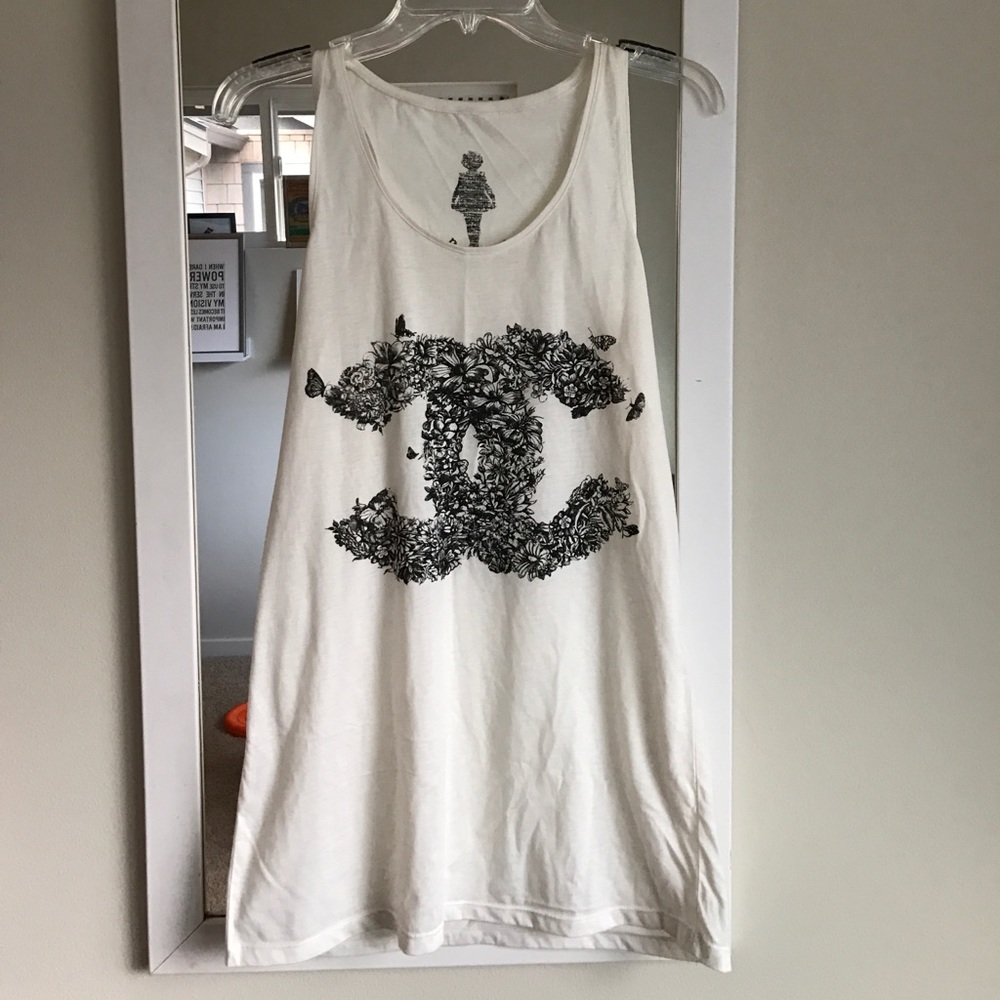 Paper Doll Tunic with Chanel Logo