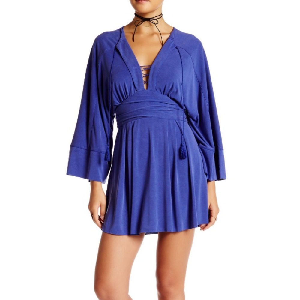 Free People Blue Kimono Dress