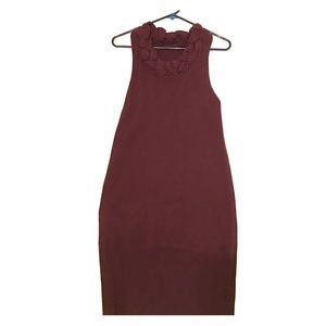 Plum body con sweater dress