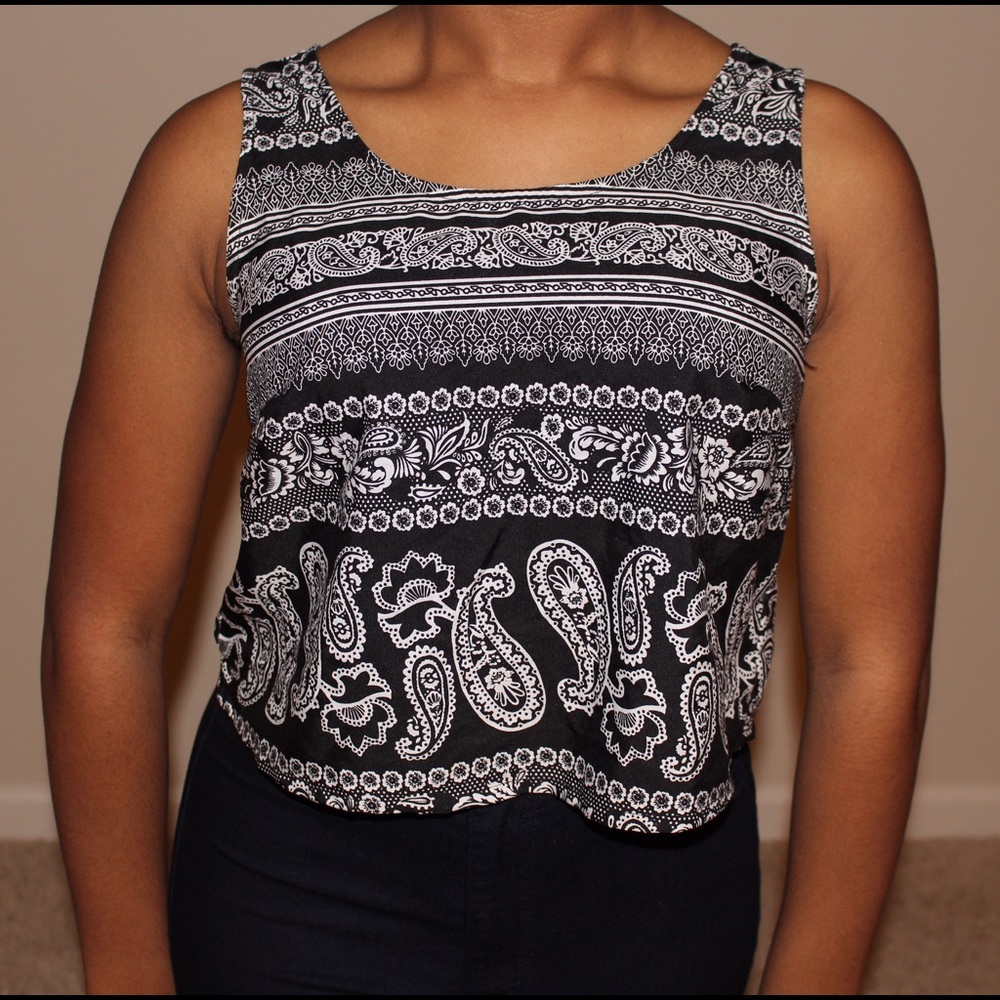 Crop Print Tank- Charlotte Russe