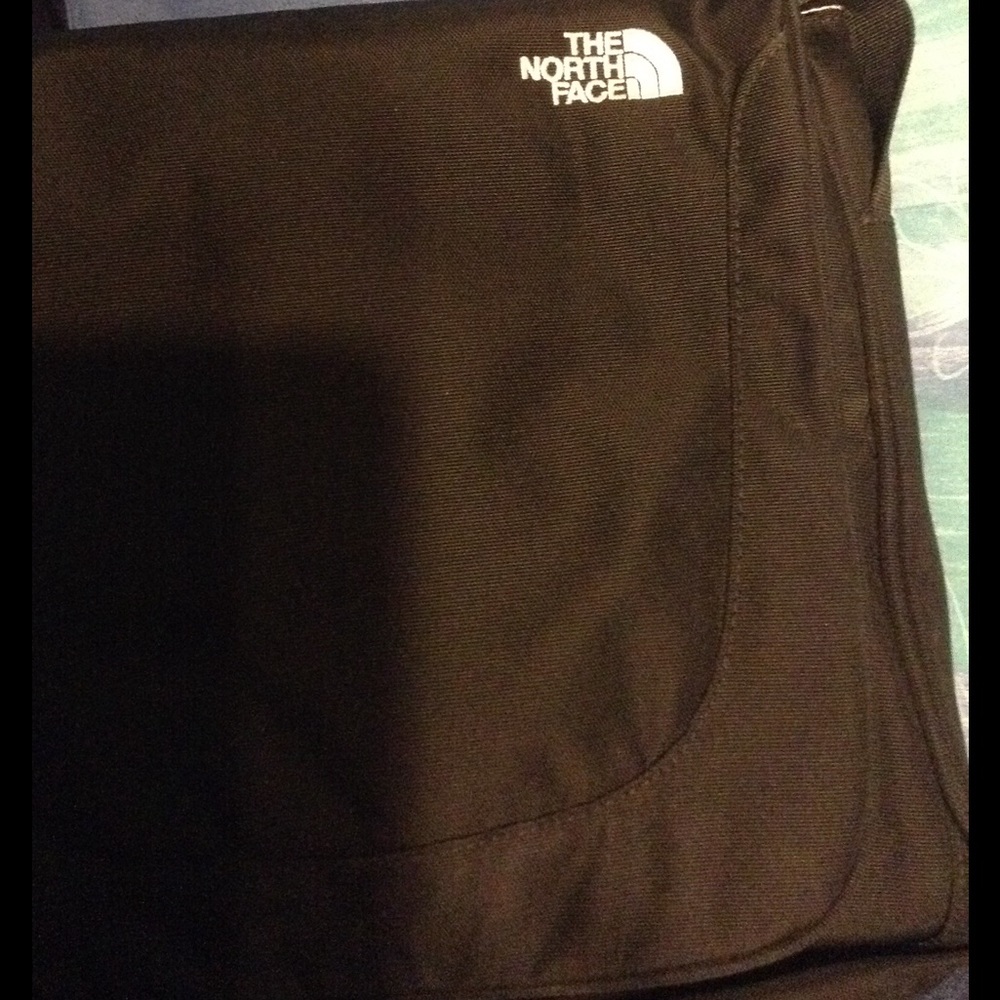 Black messenger tote bag with strap