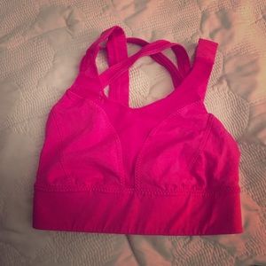 Lulu bright pink support bra.
