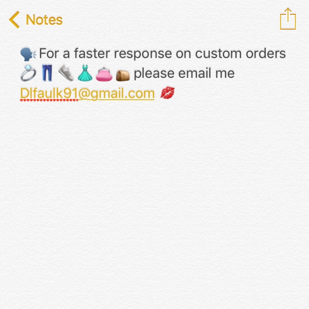 Custom orders