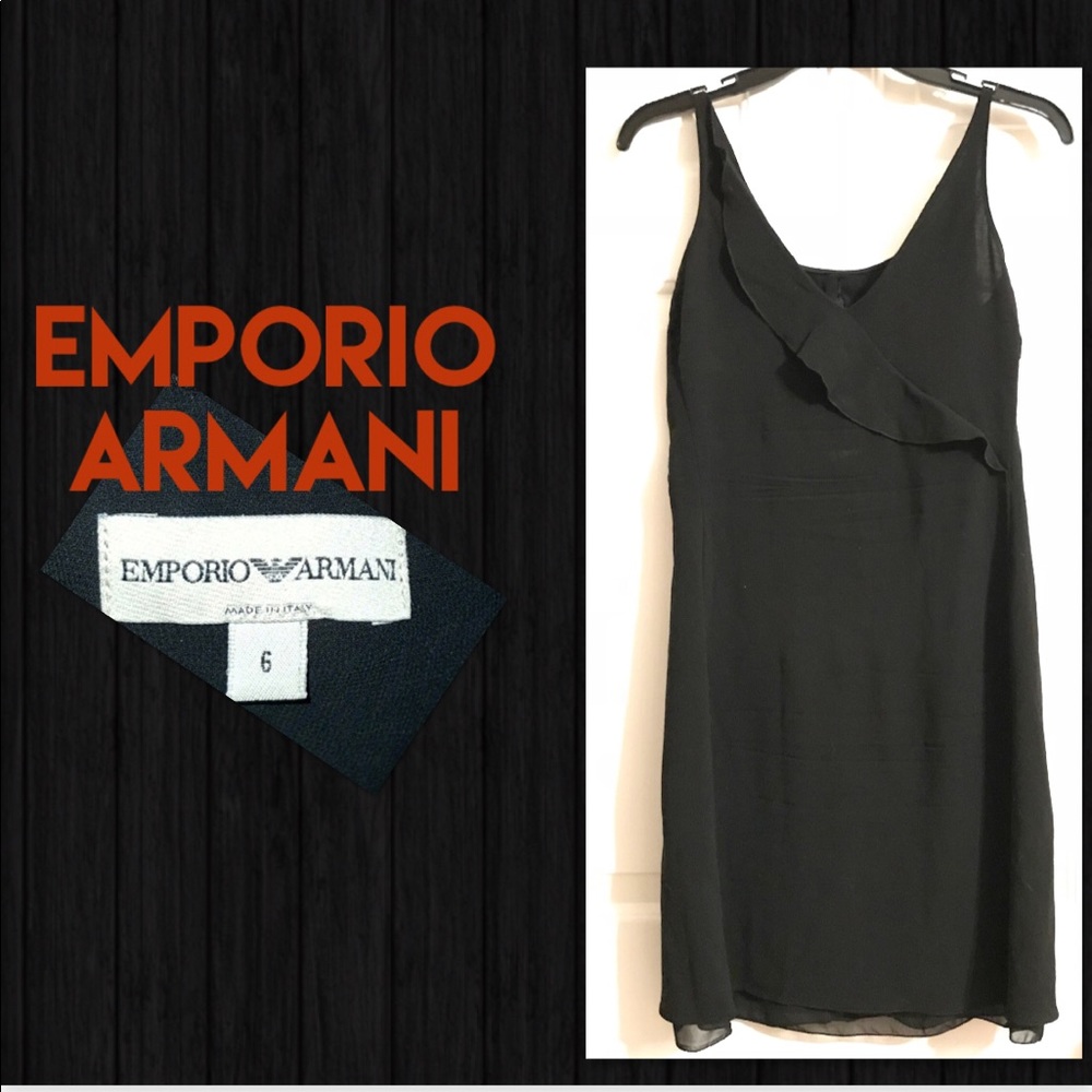 Emporio Armani little black crepe dress(🎁free surprise gift)