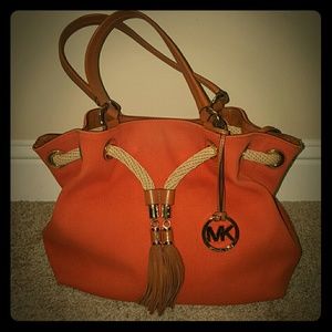 MK CANVAS TASSLE TOTE