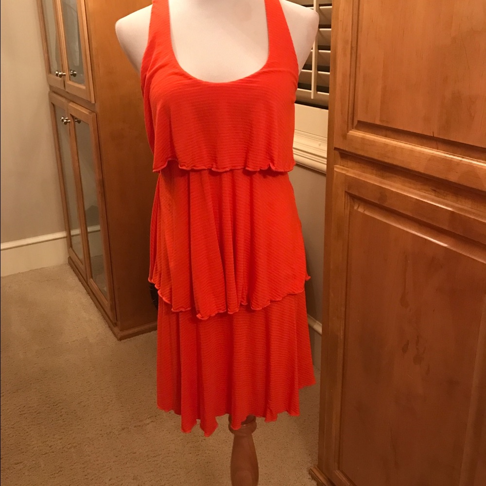 Anthropologie ruffled sun dress. Size medium
