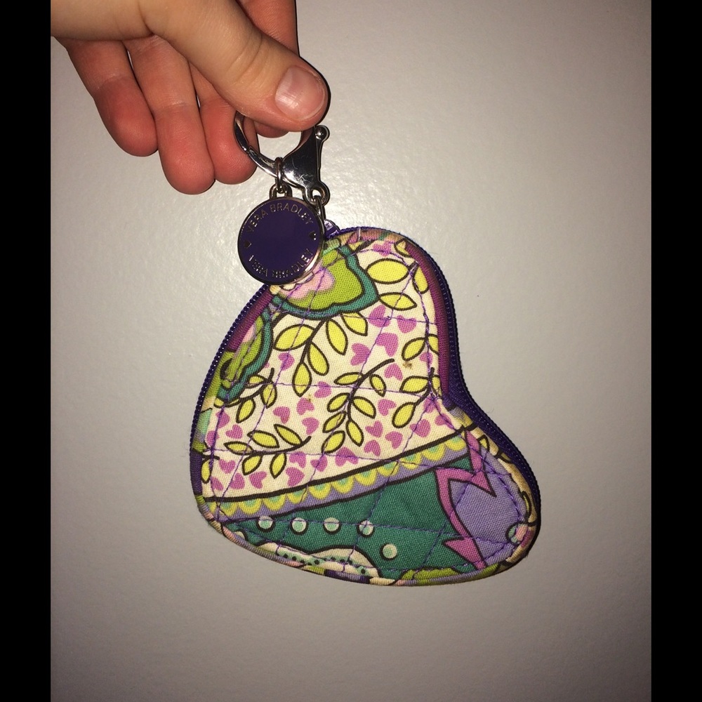 Vera Bradley Key chain heart pouch