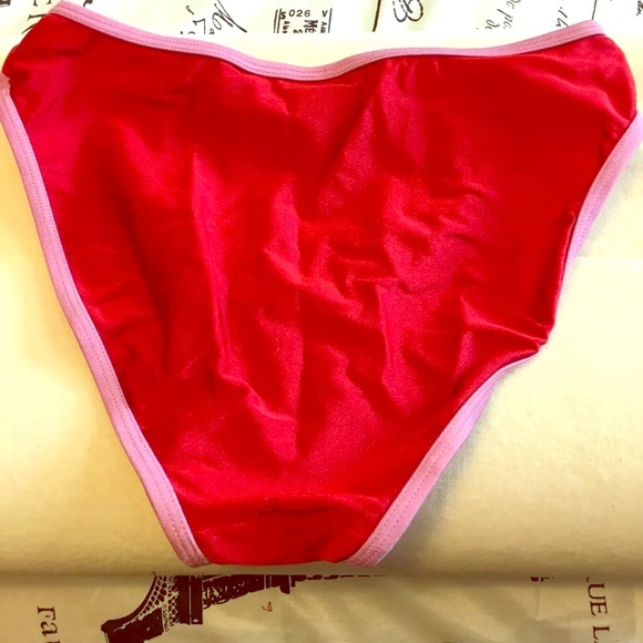 Red and pink bikini bottom, full coverage - Picture 1 of 3