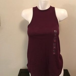 High neck racerback tank top