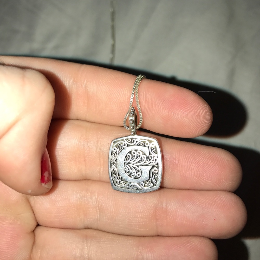"G" silver necklace