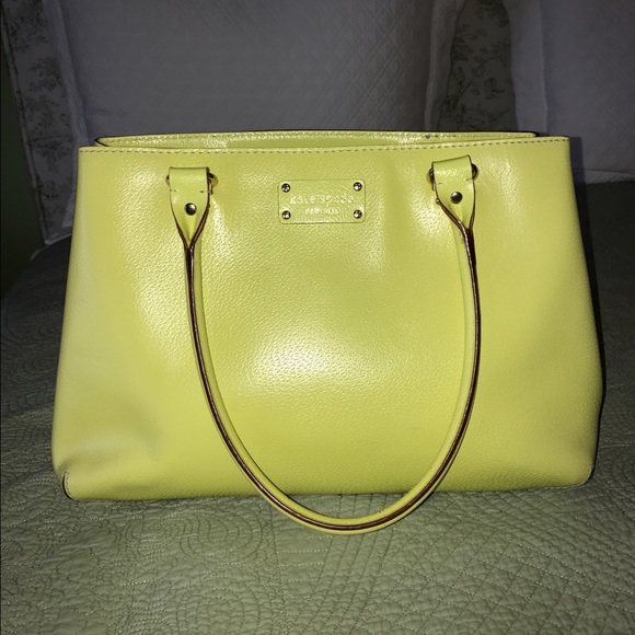 kate spade Handbags - KATE SPADE GREEN/YELLOW PURSE