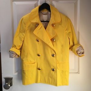 JCrew Yellow Peacoat