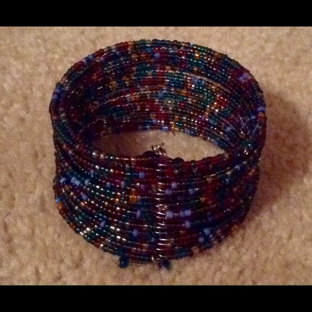 beaded cuff bracelet.