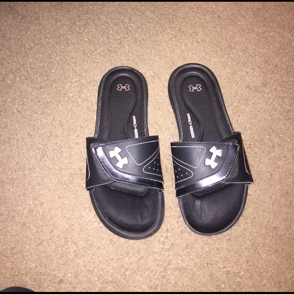 Under Armour slides.