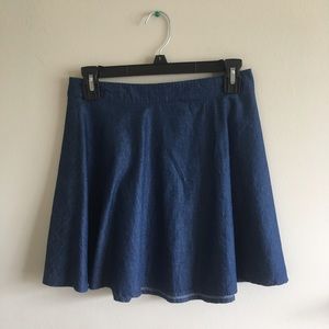 FAUX DENIM HIGH WAIST SKIRT