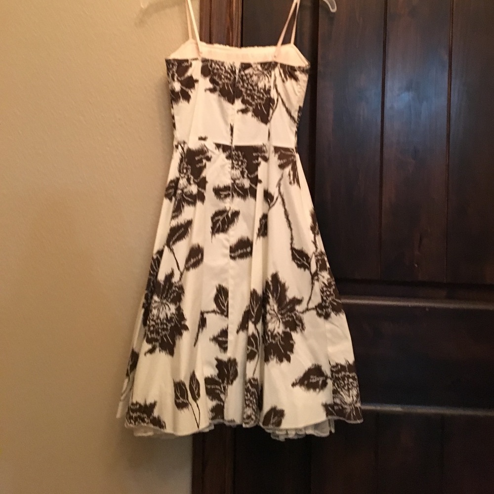Brown and white sundress