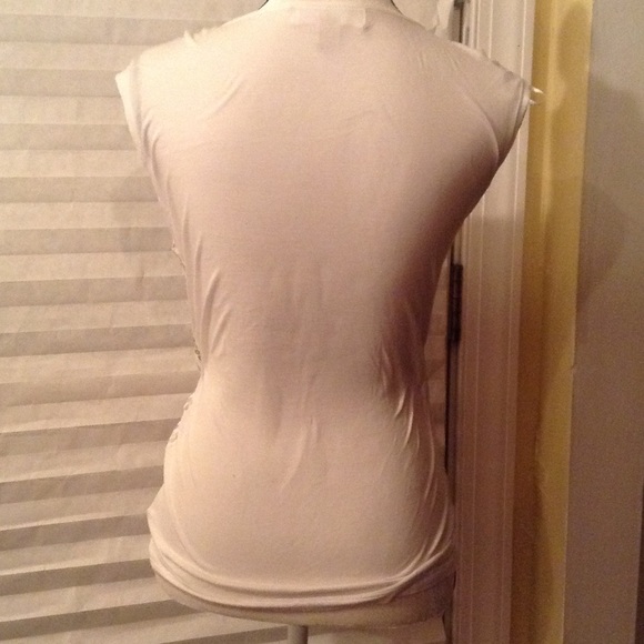 Michael Kors Sleeveless White Sequin Top - Picture 3 of 3