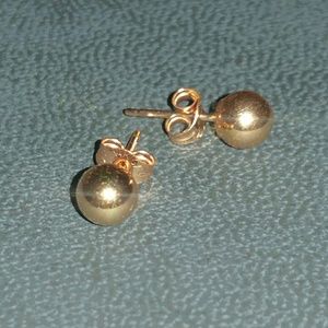 5 mm Rose Gold Ball Stud Earrings