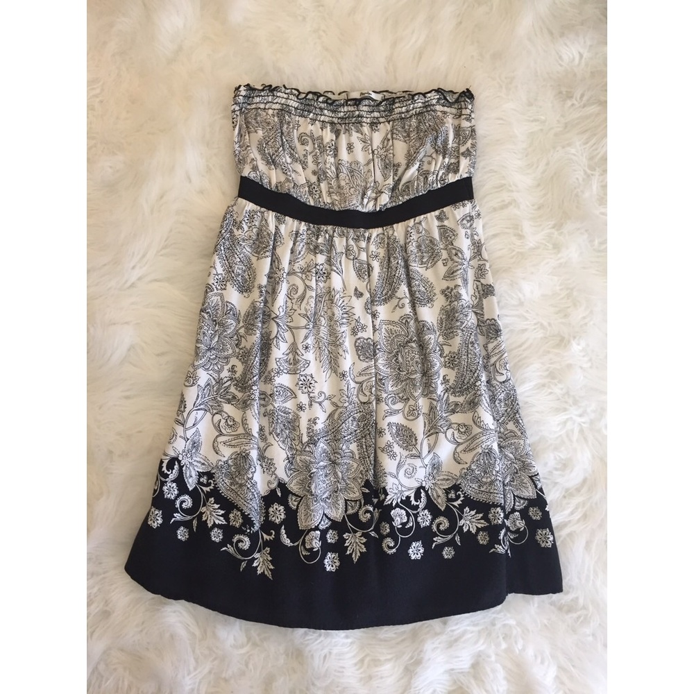 Strapless Paisley Dress
