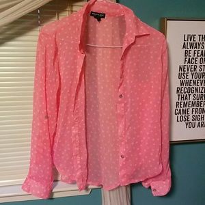 Pink sheer blouse