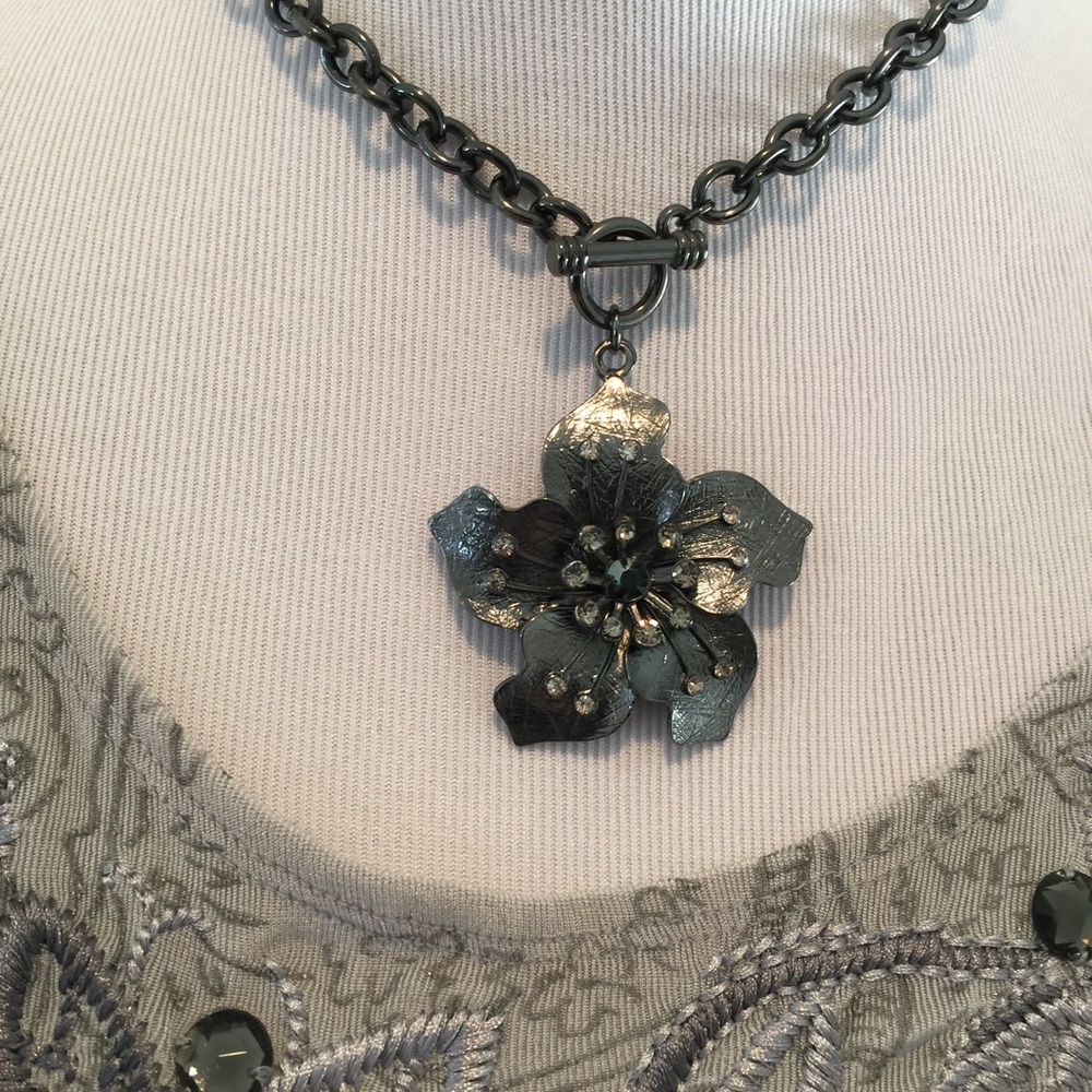 Grey sequined chicos top