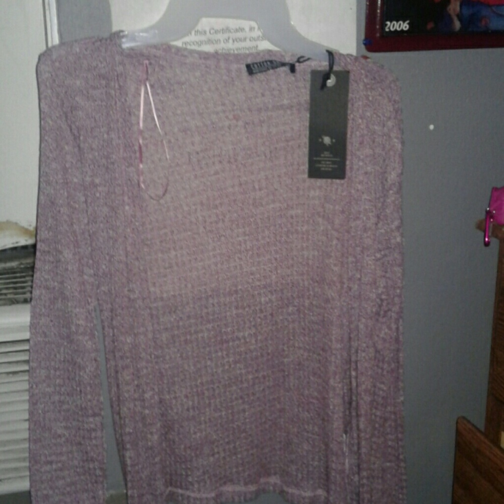 A purplish cardigan