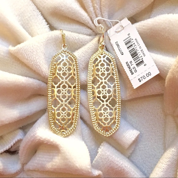 Kendra Scott Jewelry - NWT Kendra Scott Brenden Earrings in Gold