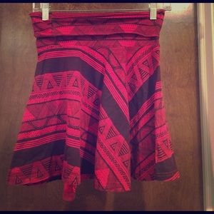 Red/black miniskirt!