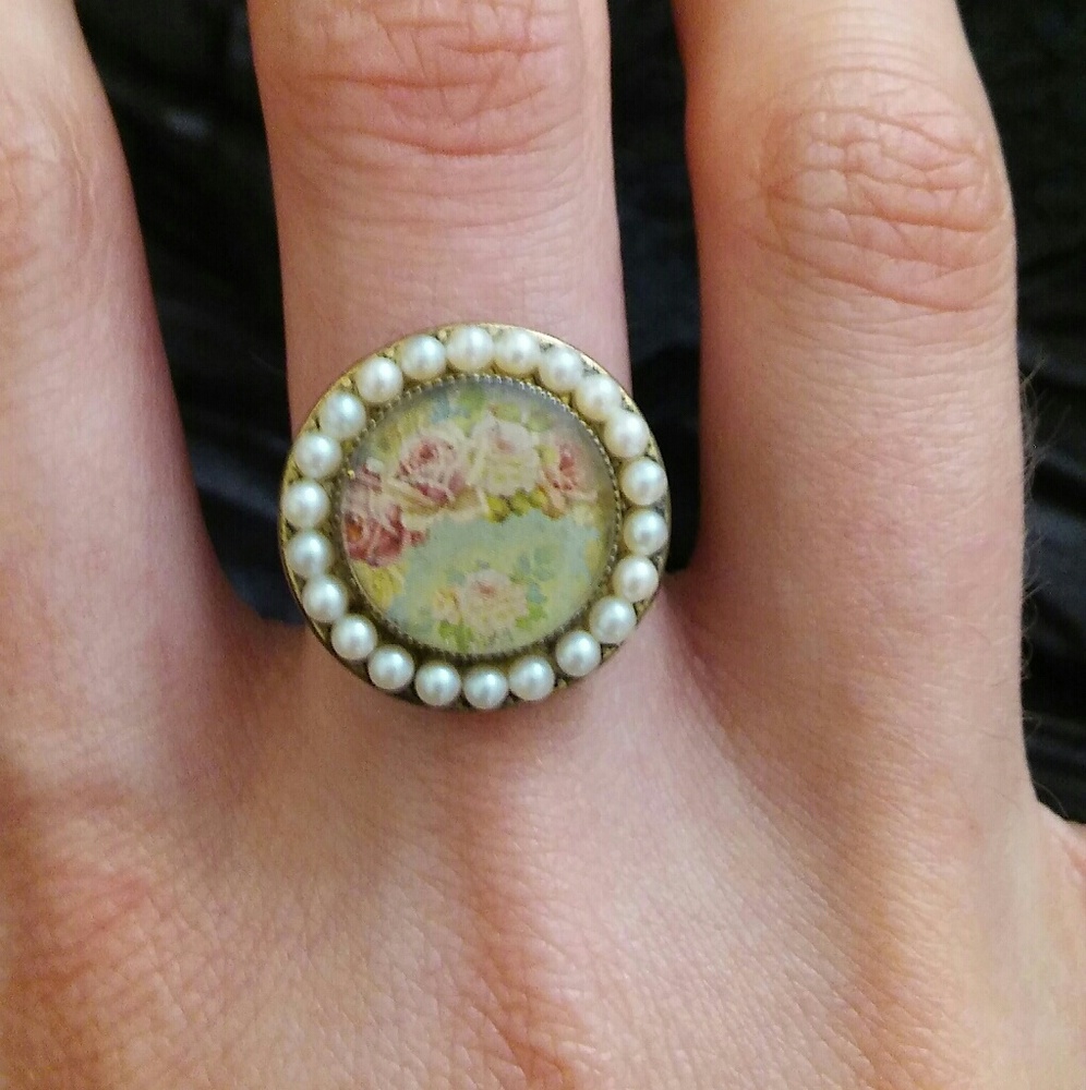 Designer Michal Negrin Floral Ring