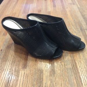 Black wedges with cut out uppers