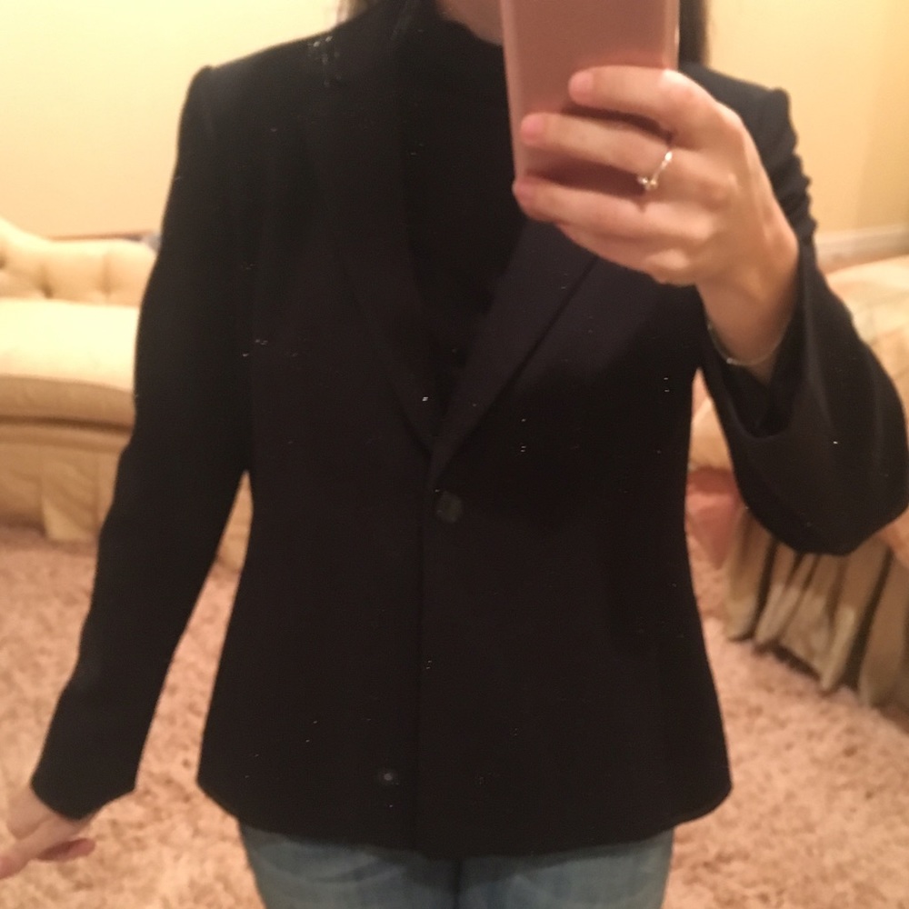 Ann Taylor shiny black blazer
