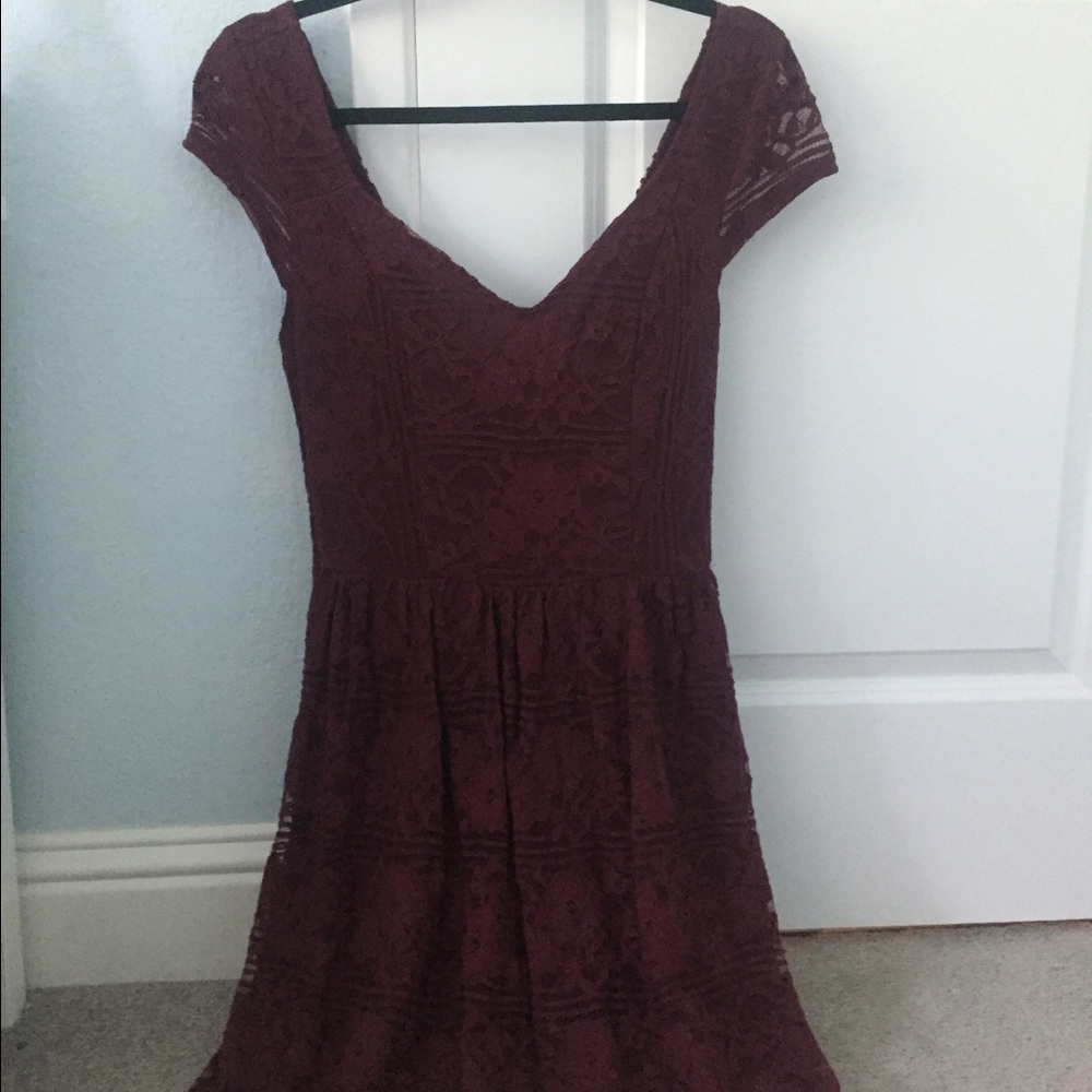 Maroon Hollister Lacey dress