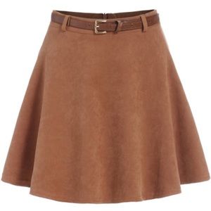 Tan high waist skirt