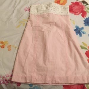 Lilly Pulitzer Pink Strapless Dress