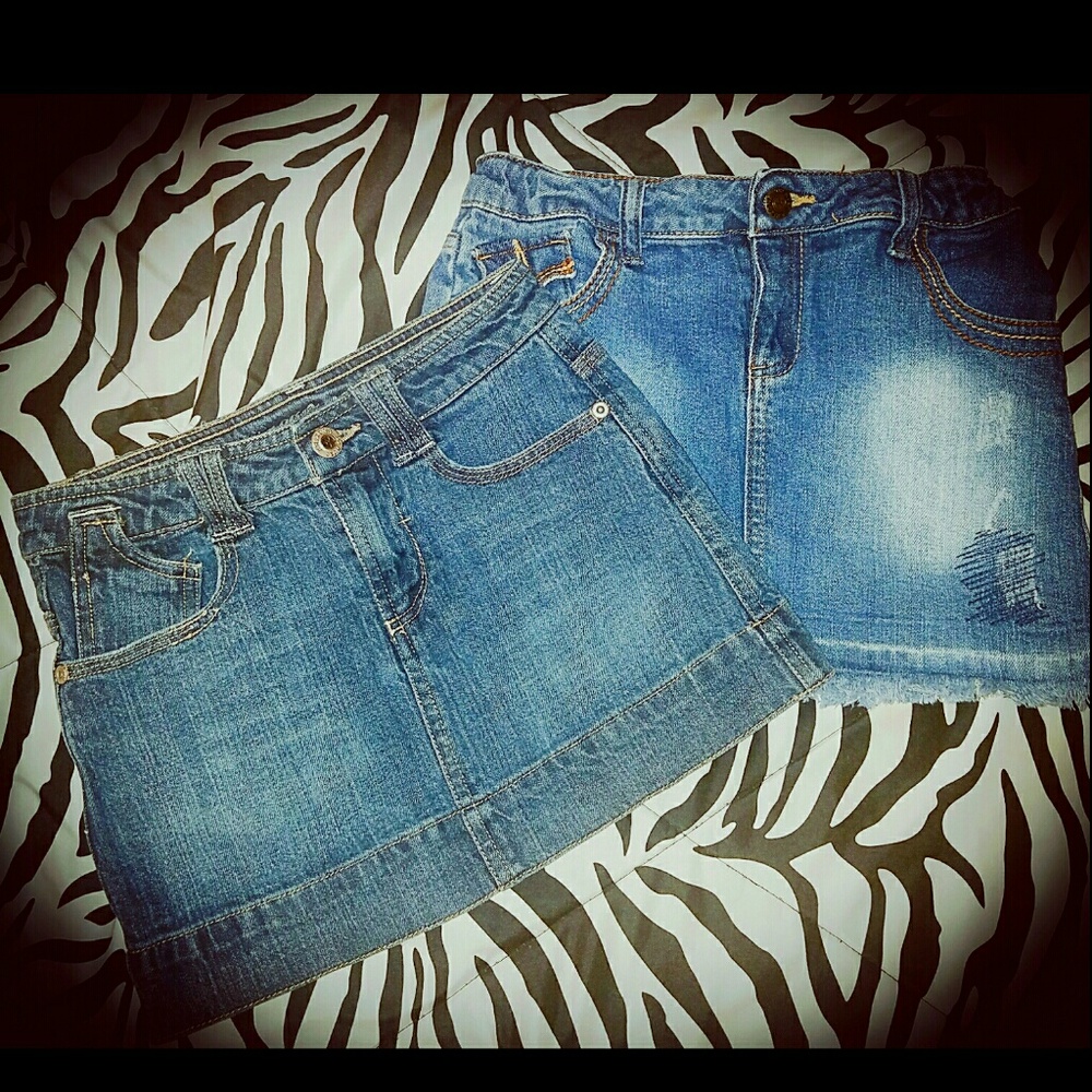 Girl's Denim Skirts Bundle of 2