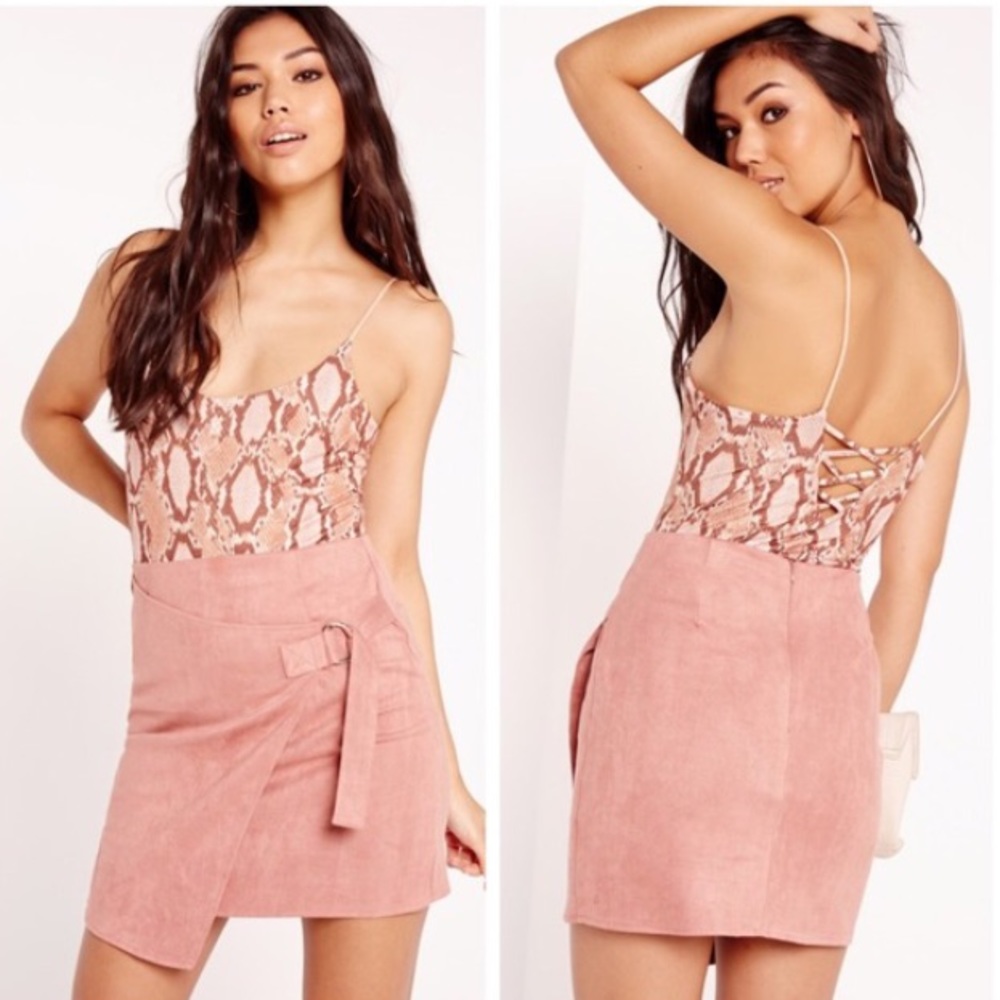 Pink Snakeskin Bodysuit